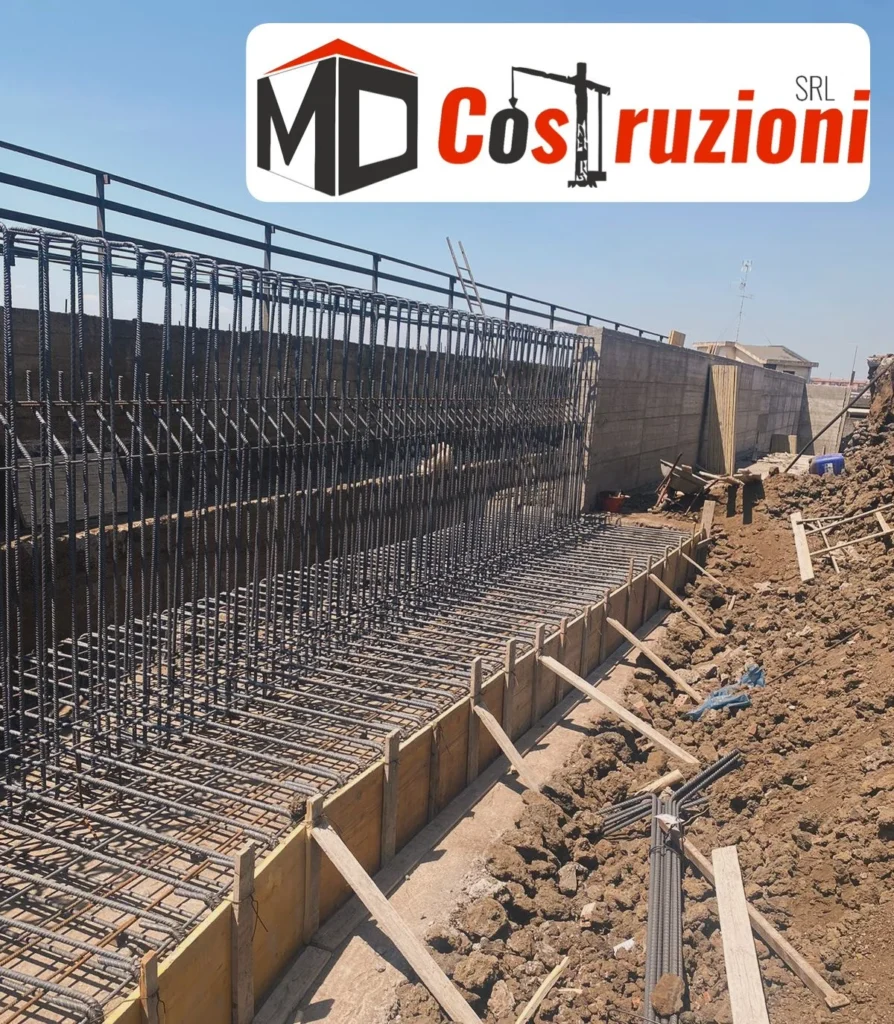 Armature di una struttura in costruzione